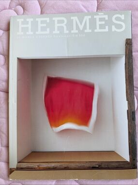 Hermes La Maison Coffee Table Book with Pink and Red Cover Art